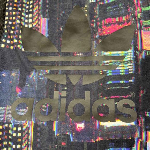 adidas Tops - Adidas Originals City Lights Glitch Print Sleeveless Sweatshirt Trefoil XS